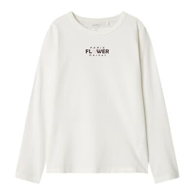 NAME IT Mädchen Nmfoslina Ls Top Bf, Cloud Dancer, 98 NAME IT Mädchen Nmfoslina Ls Top Bf, Cloud Dancer, 98