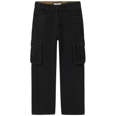 NAME IT Jungen Nkmryan St Cargo Jeans 5910-Zd Noos, Black Denim, 170 EU NAME IT Jungen Nkmryan St Cargo Jeans 5910-Zd Noos, Black Denim, 170 EU