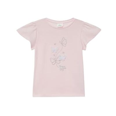 s.Oliver Junior Mädchen T-Shirt – Volantärmel, Applikation, Jersey s.Oliver Junior Mädchen T-Shirt – Volantärmel, Applikation, Jersey