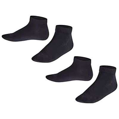 FALKE Unisex Kinder Sneakersocken Happy Double Pack K Sn Baumwolle kurz einfarbig 2 Paar, Blau Navy Blue 0030, 27-30 FALKE Unisex Kinder Sneakersocken Happy Double Pack K Sn Baumwolle kurz einfarbig 2 Paar, Blau Navy Blue 0030, 27-30