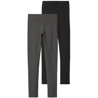 NAME IT Mädchen Nkfvivian 2p Noos Leggings, Dunkelgrau, 86-92 EU NAME IT Mädchen Nkfvivian 2p Noos Leggings, Dunkelgrau, 86-92 EU