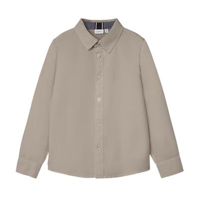 NAME IT Jungen Nkmnewsa Ls Shirt Noos Hemd, Pure Cashmere, 158-164 EU NAME IT Jungen Nkmnewsa Ls Shirt Noos Hemd, Pure Cashmere, 158-164 EU