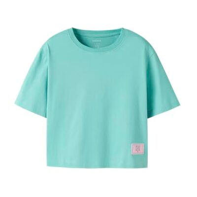 NAME IT Mädchen Nkftrula Ss Nreg Sh Top Ps, Pool Blue, 122-128 NAME IT Mädchen Nkftrula Ss Nreg Sh Top Ps, Pool Blue, 122-128