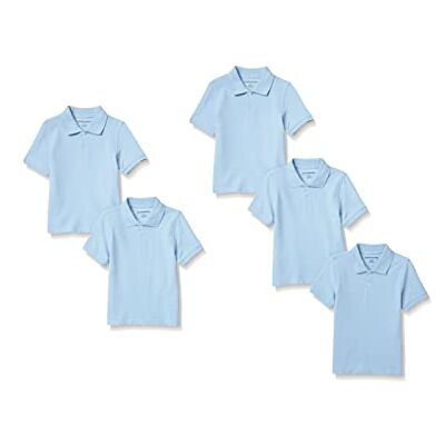 Amazon Essentials Jungen Kurzärmlige Piqué-Poloshirts Für Schuluniformen, 5er Pack, Hellblau, 2 Jahre Amazon Essentials Jungen Kurzärmlige Piqué-Poloshirts Für Schuluniformen, 5er Pack, Hellblau, 2 Jahre