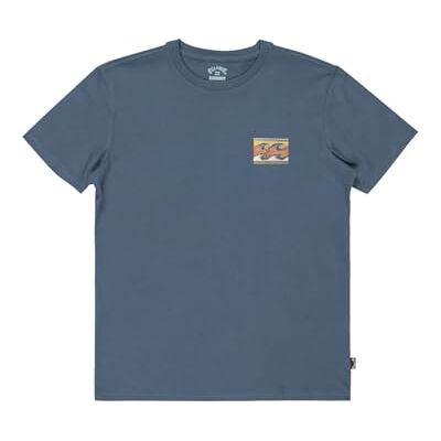 Billabong Boy's Crayon Wave Ss Kids T-Shirt, Slate Blue, 8 Jahre Billabong Boy's Crayon Wave Ss Kids T-Shirt, Slate Blue, 8 Jahre
