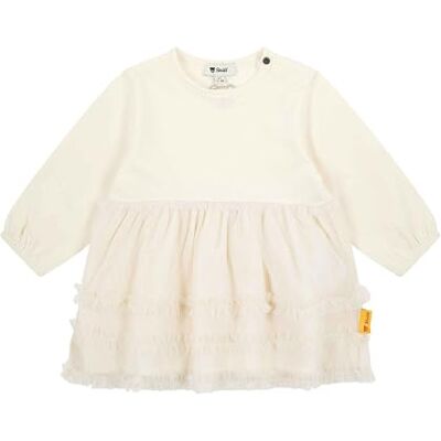 Steiff Jersey Kleid EU Größe 68 Eggnog, Mädchen Kleid, Kinderkleid für jeden Anlass, lockere und Bequeme Passform, Langarm Kleid, waschmaschinenfest Steiff Jersey Kleid EU Größe 68 Eggnog, Mädchen Kleid, Kinderkleid für jeden Anlass, lockere und Bequeme Passform, Langarm Kleid, waschmaschinenfest