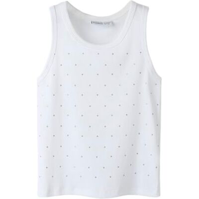 NAME IT Mädchen Nkfheba Slim Tank Top, Bright White, 134-140 NAME IT Mädchen Nkfheba Slim Tank Top, Bright White, 134-140