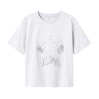 NAME IT Mädchen Nkfkoroline Nreg Ss Top, Bright White, 134-140 EU NAME IT Mädchen Nkfkoroline Nreg Ss Top, Bright White, 134-140 EU