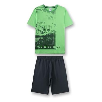 Sanetta Jungen-Schlafanzug kurz grün Basketball Hochwertiger und bequemer Schlafanzug aus 100% Baumwolle. Sanetta Jungen-Schlafanzug kurz grün Basketball Hochwertiger und bequemer Schlafanzug aus 100% Baumwolle.
