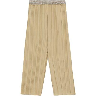 s.Oliver Plissierte Wide-Leg-Hose mit Glitzerbund Sandstein 140 s.Oliver Plissierte Wide-Leg-Hose mit Glitzerbund Sandstein 140