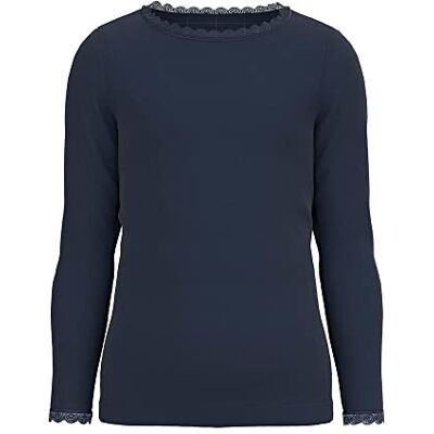 NAME IT Mädchen Nkflitte Ls XSL Noos Top, Dark Sapphire, 92 EU NAME IT Mädchen Nkflitte Ls XSL Noos Top, Dark Sapphire, 92 EU
