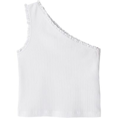 NAME IT Mädchen Nkfjabina Oneshoulder Short Top, Bright White, 146-152 NAME IT Mädchen Nkfjabina Oneshoulder Short Top, Bright White, 146-152
