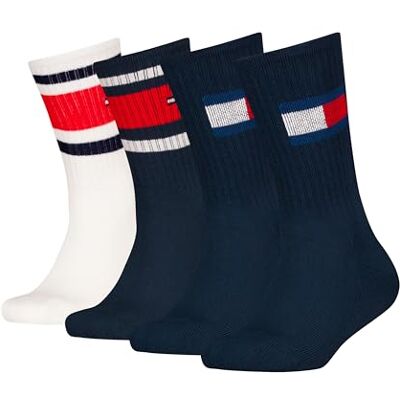 Tommy Hilfiger Unisex Kinder Flag & Sport Stripe Classic Sock, Navy, 27-30 EU Tommy Hilfiger Unisex Kinder Flag & Sport Stripe Classic Sock, Navy, 27-30 EU