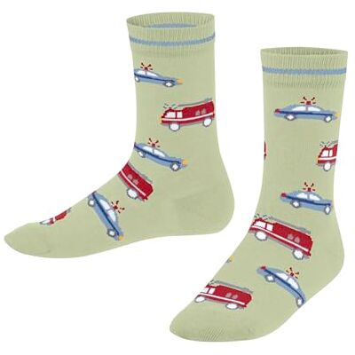FALKE Unisex Kinder Socken Police and Fire Cars K So Baumwolle gemustert 1 Paar, Grün Jade 7376, 27-30 FALKE Unisex Kinder Socken Police and Fire Cars K So Baumwolle gemustert 1 Paar, Grün Jade 7376, 27-30