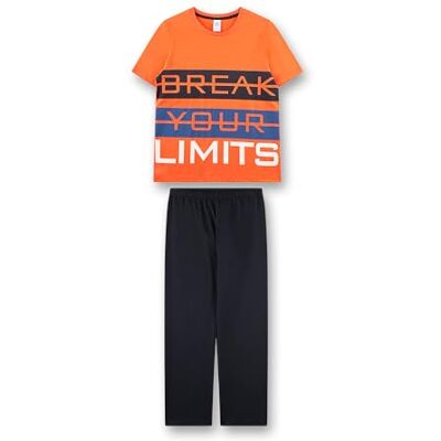 Sanetta Jungen-Schlafanzug Kurzarm Orange Hochwertiger und bequemer Schlafanzug aus Baumwoll-Mix für Jungen. Kurzarm Schlafanzug mit Wording Pyjamaset für Jungen Sanetta Jungen-Schlafanzug Kurzarm Orange Hochwertiger und bequemer Schlafanzug aus Baumwoll-Mix für Jungen. Kurzarm Schlafanzug mit Wording Pyjamaset für Jungen