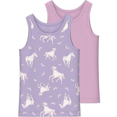 NAME IT Mädchen Nmftank Top 2p Pastel Lilac Horse Noos Unterhemd, Pastel Lilac, 92 EU NAME IT Mädchen Nmftank Top 2p Pastel Lilac Horse Noos Unterhemd, Pastel Lilac, 92 EU