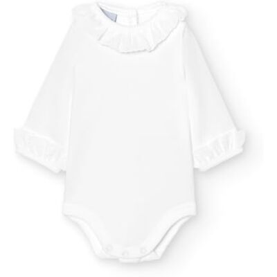 BABIDU Unisex Baby Body Cuello Batista, Weiß, 18 Monate BABIDU Unisex Baby Body Cuello Batista, Weiß, 18 Monate