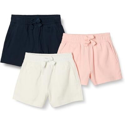 Amazon Essentials Mädchen Shorts zum Reinschlüpfen, 3er-Pack, Elfenbein/Marineblau/Rosa, 2 Jahre Amazon Essentials Mädchen Shorts zum Reinschlüpfen, 3er-Pack, Elfenbein/Marineblau/Rosa, 2 Jahre