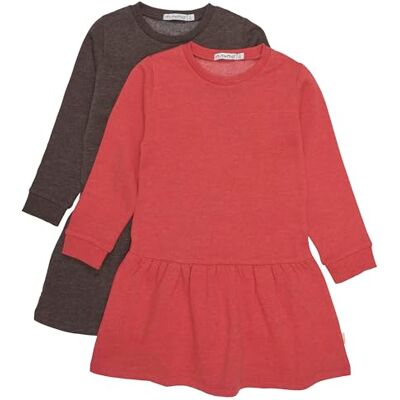 MINYMO Kinder 2er Pack Kleid in Sweat Qualität MINYMO Kinder 2er Pack Kleid in Sweat Qualität
