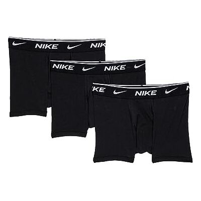 NIKE Jungen E Day Baumwolle Stretch 3 Boxershorts, Black, 8/11 Jahre NIKE Jungen E Day Baumwolle Stretch 3 Boxershorts, Black, 8/11 Jahre