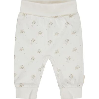 Sterntaler Hose aus Baumwolljersey mit Blumenprint – Mädchen – mit Komfortbund und weichem Beinbündchen – Ecru, Größe 74 Sterntaler Hose aus Baumwolljersey mit Blumenprint – Mädchen – mit Komfortbund und weichem Beinbündchen – Ecru, Größe 74