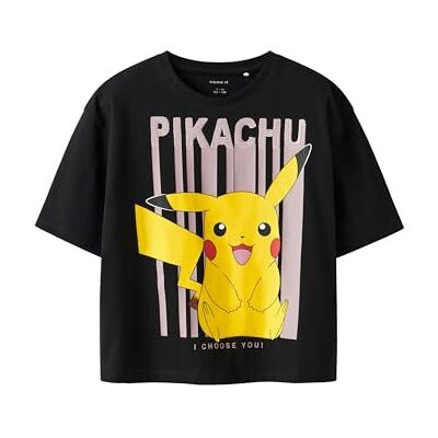 NAME IT Mädchen Nkfnisa Pokemon Ss RLX Top Box Sky, Black, 116 cm NAME IT Mädchen Nkfnisa Pokemon Ss RLX Top Box Sky, Black, 116 cm