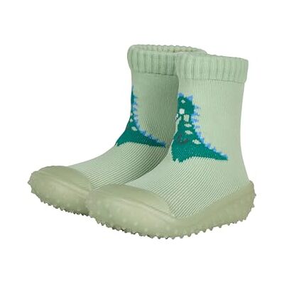 Sterntaler Adventure Socks Dino – Socken mit transparenter profilierter Gummisohle, Dino-Motiv, herausnehmbarer Innensohle zur Größenkontrolle, Sohle mit Noppen, Zehenschutz, Eisgrün, Größe 20 Sterntaler Adventure Socks Dino – Socken mit transparenter profilierter Gummisohle, Dino-Motiv, herausnehmbarer Innensohle zur Größenkontrolle, Sohle mit Noppen, Zehenschutz, Eisgrün, Größe 20