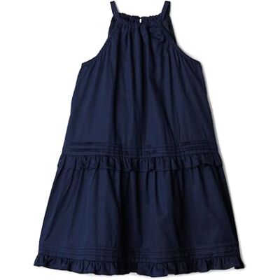 Amazon Essentials x Sofia Grainge Mädchen Mommy & Me Kleider aus Baumwollsatin, Marineblau, 5-6 Jahre Amazon Essentials x Sofia Grainge Mädchen Mommy & Me Kleider aus Baumwollsatin, Marineblau, 5-6 Jahre
