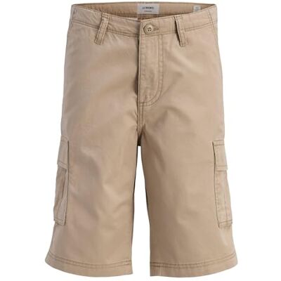 JJ REBEL Herren Jrebcory Cargo Short Sn Jnr, Crockery, 140 JJ REBEL Herren Jrebcory Cargo Short Sn Jnr, Crockery, 140