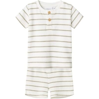 NAME IT Unisex Nbnoterry Ss Top Set, Cloud Dancer, 68 NAME IT Unisex Nbnoterry Ss Top Set, Cloud Dancer, 68