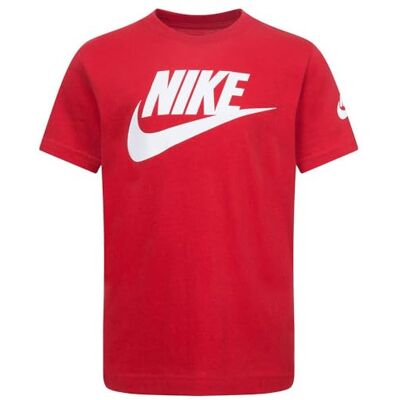 NIKE Kinder Futura Evergreen T-Shirt, University Red/White, 4/5 Jahre NIKE Kinder Futura Evergreen T-Shirt, University Red/White, 4/5 Jahre