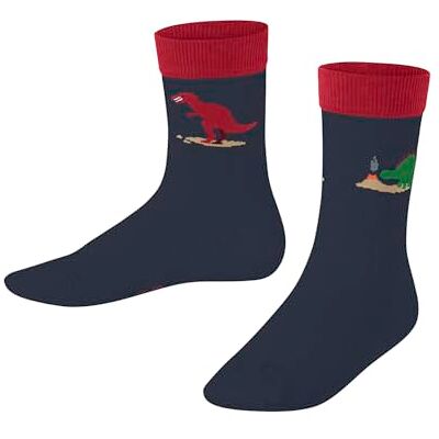 FALKE Unisex Kinder Socken Dinosaurs K So Baumwolle gemustert 1 Paar, Blau Space Blue 6116, 31-34 FALKE Unisex Kinder Socken Dinosaurs K So Baumwolle gemustert 1 Paar, Blau Space Blue 6116, 31-34
