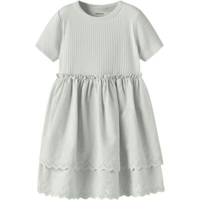 NAME IT Mädchen Nmfhavelle Ss Dress, Pale Aqua, 98 cm NAME IT Mädchen Nmfhavelle Ss Dress, Pale Aqua, 98 cm