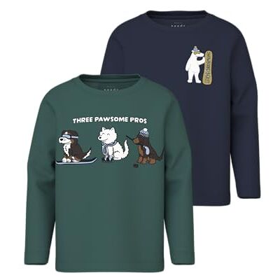 NAME IT Jungen Nmmvux 2P Ls Top, Bistro Green, 122-128 (2er Pack) NAME IT Jungen Nmmvux 2P Ls Top, Bistro Green, 122-128 (2er Pack)