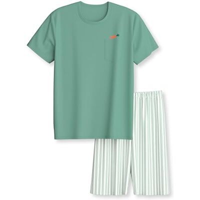 CALIDA Kids Kurz-Pyjama Kinder, Schlafanzug aus hochwertiger Baumwolle, atmungsaktiv, pflegeleicht Creme de Menthe 164-170 CALIDA Kids Kurz-Pyjama Kinder, Schlafanzug aus hochwertiger Baumwolle, atmungsaktiv, pflegeleicht Creme de Menthe 164-170