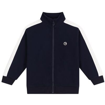 Petit Bateau Jungen Reißverschluss-Sweatshirt A0co4, Blau, 10 Jahre Petit Bateau Jungen Reißverschluss-Sweatshirt A0co4, Blau, 10 Jahre