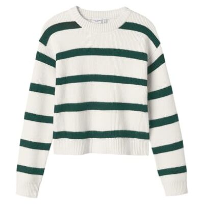 NAME IT Mädchen Nkfvnilla Ls Sh Knit, Cloud Dancer, 134/140 cm NAME IT Mädchen Nkfvnilla Ls Sh Knit, Cloud Dancer, 134/140 cm