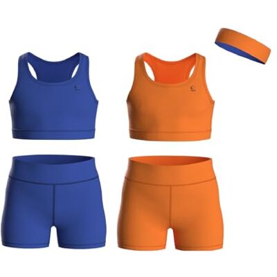Essenclo Girls Clothing Athletic Sets Sleeveless Crop Tank Tops & Bike Shorts Cheer, Gymnastics, Volleyball Size 3-16 (5 Pcs) E2108 Set-5-9-10 Essenclo Girls Clothing Athletic Sets Sleeveless Crop Tank Tops & Bike Shorts Cheer, Gymnastics, Volleyball Size 3-16 (5 Pcs) E2108 Set-5-9-10