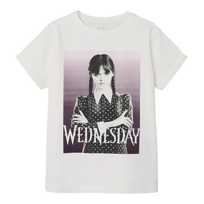NAME IT Mädchen Girl Wednesday T-Shirt, Jet Stream, 134-140 EU NAME IT Mädchen Girl Wednesday T-Shirt, Jet Stream, 134-140 EU