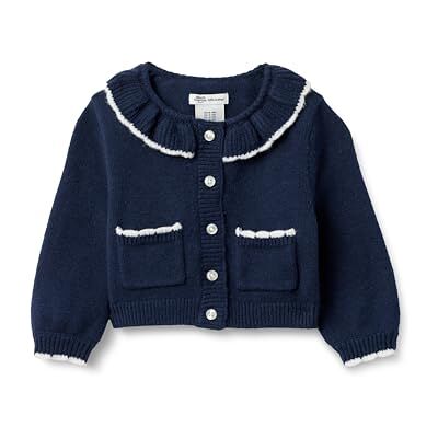 Amazon Essentials x Sofia Grainge Mädchen Strickjacke, Marineblau, 5 Jahre Amazon Essentials x Sofia Grainge Mädchen Strickjacke, Marineblau, 5 Jahre