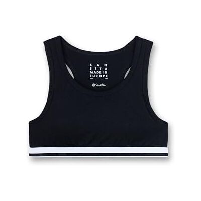 Sanetta Mädchen-Bustier Schwarz Bequemes und angenehmes Bustier für Mädchen aus einem Baumwoll-Mix. Unterwäsche für Mädchen 164 Sanetta Mädchen-Bustier Schwarz Bequemes und angenehmes Bustier für Mädchen aus einem Baumwoll-Mix. Unterwäsche für Mädchen 164
