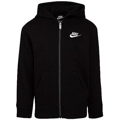 NIKE Jungen Sweatjacke Club Für Sweater, Schwarz, 5 Jahre EU NIKE Jungen Sweatjacke Club Für Sweater, Schwarz, 5 Jahre EU