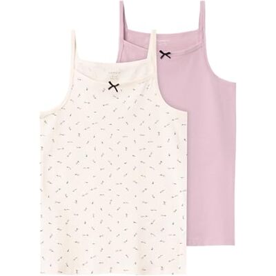 NAME IT Mädchen Nkfstrap Top 2p Buttercream Floral Noos Unterhemden, Buttercream, 146-152 EU NAME IT Mädchen Nkfstrap Top 2p Buttercream Floral Noos Unterhemden, Buttercream, 146-152 EU