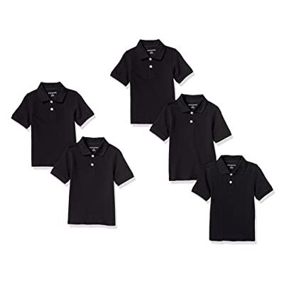 Amazon Essentials Jungen Kurzärmlige Piqué-Poloshirts Für Schuluniformen, 5er Pack, Schwarz, 3 Jahre Amazon Essentials Jungen Kurzärmlige Piqué-Poloshirts Für Schuluniformen, 5er Pack, Schwarz, 3 Jahre