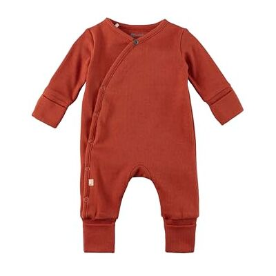 Sterntaler Playsuit Rippjersey Unisex Baby Einteiler in Wickeloptik Langarm Overall seitlich und im Schritt zum Knöpfen Neugeborenen Strampler Kratzschutz Umschlagbündchen, lehmbraun, Größe 44 Sterntaler Playsuit Rippjersey Unisex Baby Einteiler in Wickeloptik Langarm Overall seitlich und im Schritt zum Knöpfen Neugeborenen Strampler Kratzschutz Umschlagbündchen, lehmbraun, Größe 44