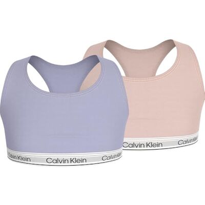 Calvin CK Jeans Bralette G80G800742 Bralette für Mädchen, Pink (Silverpeony/Purpleheather), Größe 36-38, 2 Stück, Rosa (Silverpeony/Purpleheather), 8-10 Jahre Calvin CK Jeans Bralette G80G800742 Bralette für Mädchen, Pink (Silverpeony/Purpleheather), Größe 36-38, 2 Stück, Rosa (Silverpeony/Purpleheather), 8-10 Jahre