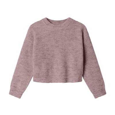 NAME IT Mädchen Nkfholly Ls Boxy Short Knit Noos, Deauville Mauve, 116 NAME IT Mädchen Nkfholly Ls Boxy Short Knit Noos, Deauville Mauve, 116