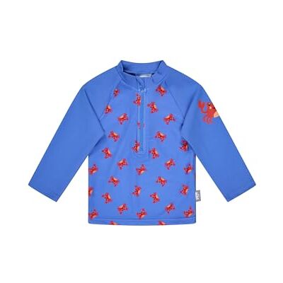 Sterntaler Badeshirt Krabbe – Baby- und Kinder-Badeshirt aus Bademodenstoff mit Elasthan, langarm, Krabben-Muster, Armdruck, Reißverschluss mit Kinnschutz, Stehkragen, UV-Schutz 50+, meerblau,Größe 92 Sterntaler Badeshirt Krabbe – Baby- und Kinder-Badeshirt aus Bademodenstoff mit Elasthan, langarm, Krabben-Muster, Armdruck, Reißverschluss mit Kinnschutz, Stehkragen, UV-Schutz 50+, meerblau,Größe 92