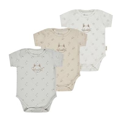 Sterntaler Baby Body 3er Pack – Mädchen – Body Mehrfachpack mit durchgehendem Schulterknopfverschluss und Kurzarm – Jerseybody mit Motiv Blumen und Katze Print – Farbe Mehrfarbig – Größe 62 Sterntaler Baby Body 3er Pack – Mädchen – Body Mehrfachpack mit durchgehendem Schulterknopfverschluss und Kurzarm – Jerseybody mit Motiv Blumen und Katze Print – Farbe Mehrfarbig – Größe 62