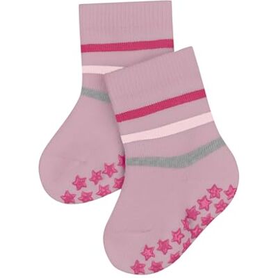 FALKE Unisex Baby Stoppersocken Multi Stripe B Hp Baumwolle rutschhemmende Noppen 1 Paar, Rosa Rosewater 8666, 80-92 FALKE Unisex Baby Stoppersocken Multi Stripe B Hp Baumwolle rutschhemmende Noppen 1 Paar, Rosa Rosewater 8666, 80-92